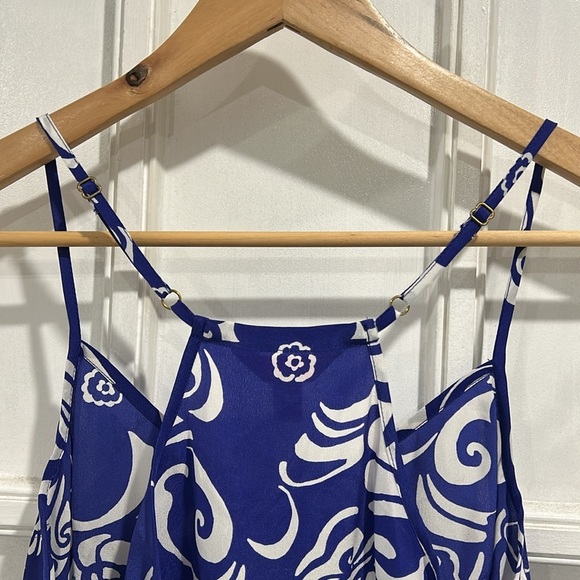NWT Lilly Pulitzer Silk Dusk Tank Top in Spectrum Blue Tide Pools Print - XS - Picture 4 of 10